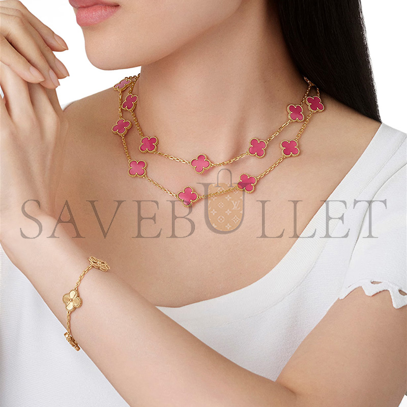 VAN CLEEF ARPELS VINTAGE ALHAMBRA LONG NECKLACE 20 MOTIFS VCARPQZG00
